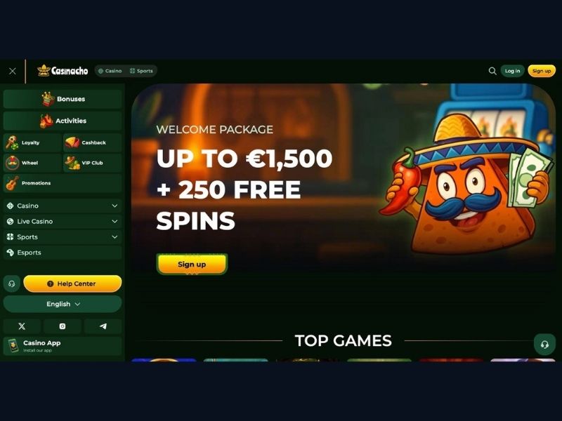 Bonus sistema e catalogo di Casinacho Casino Nacho Casino per l'Italia nel contesto dei pagamenti